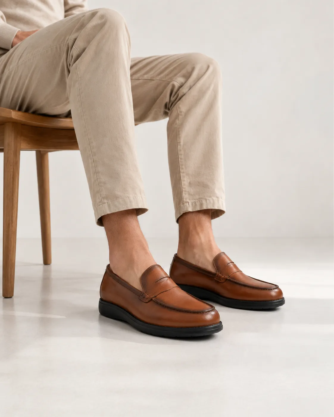 Mocassin pour homme 209 marron cuir  miniature