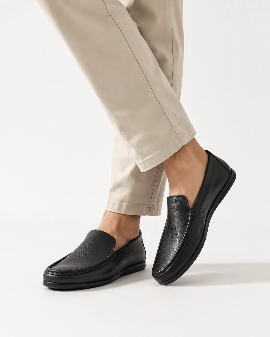 Mocassin pour homme 009 gris cuir    miniature