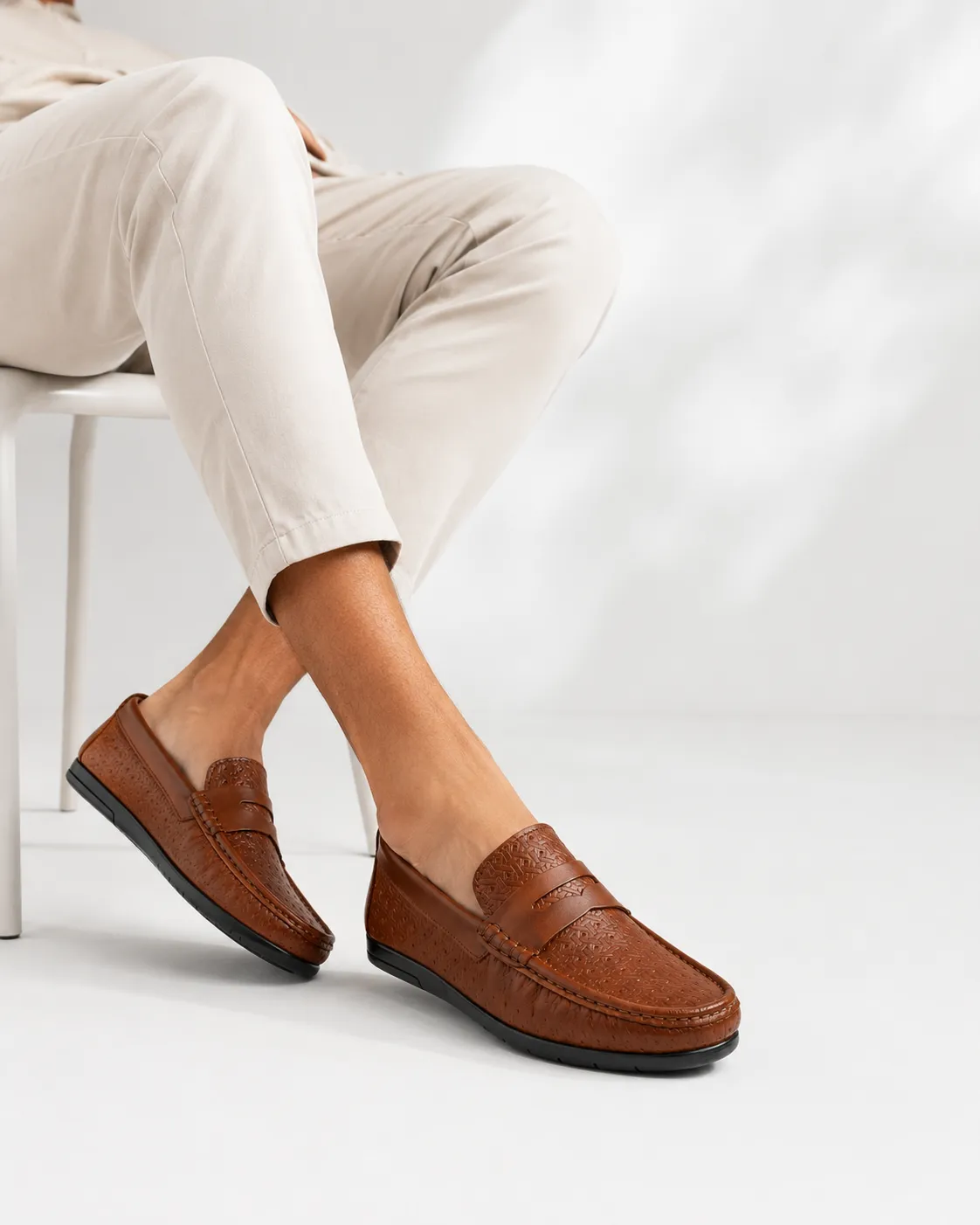 Mocassin pour homme 010 tabac cuir     miniature