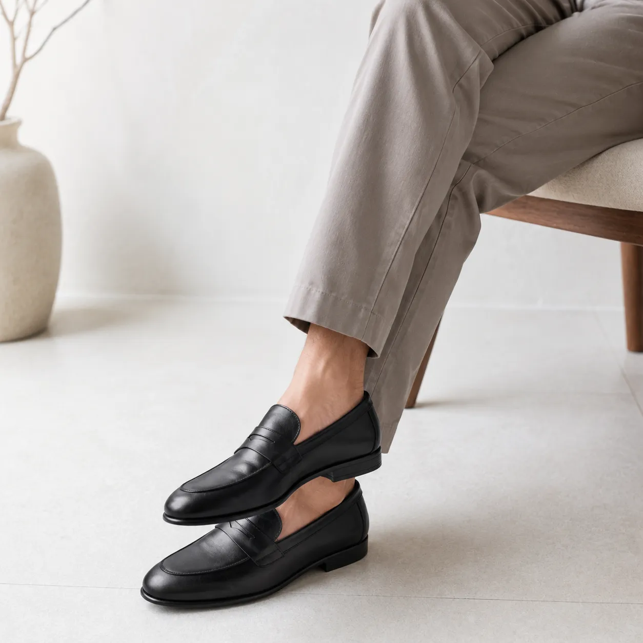 Chaussure pour homme 489-1 noir cuir miniature