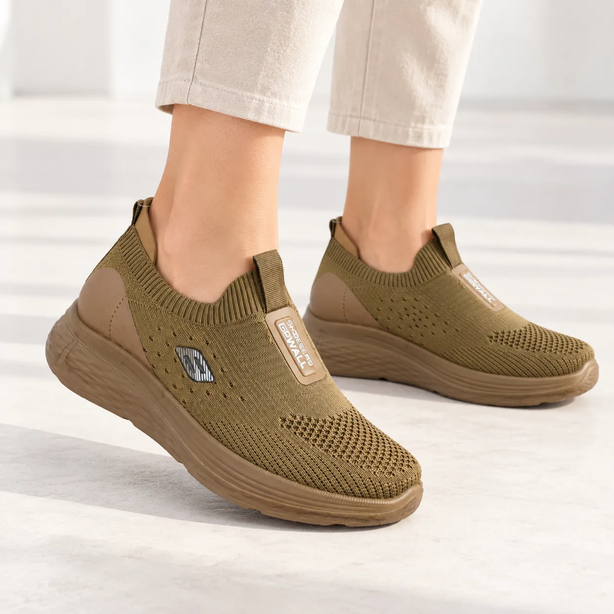 Espadrille ballerine pour femme LX-34  beige miniature