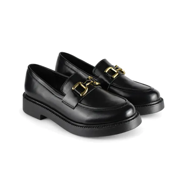 Derbies a platforme pour femme 7516-3 noir  miniature