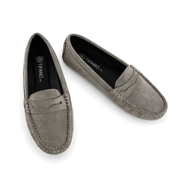 Mocassin pour femme M2023 GRIS daim  miniature
