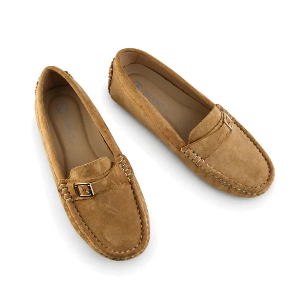 Mocassin pour femme M2025 beige daim   miniature