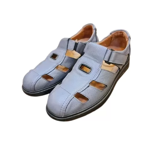 CHAUSSURE Confort SM120 Gris Cuir .......... sandale médicale femme confortable Maroc