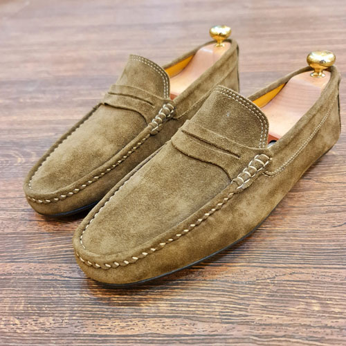MOCASSIN HOMME MH003-1 KAKI DAIM .......... Mocassin homme Maroc
