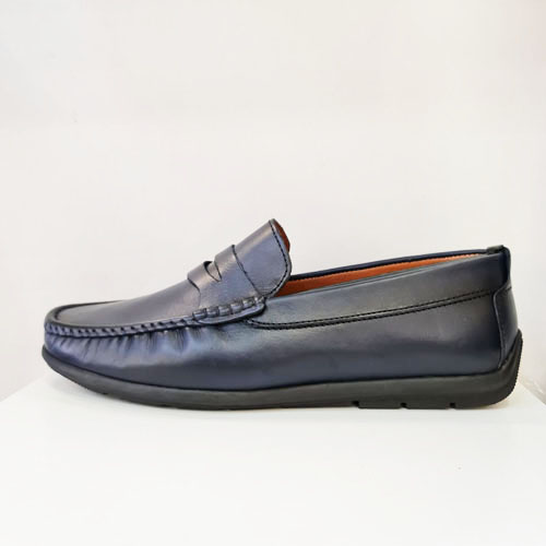 Mocassin homme MH004-1 BLEU Cuir .......... Mocassin homme Maroc