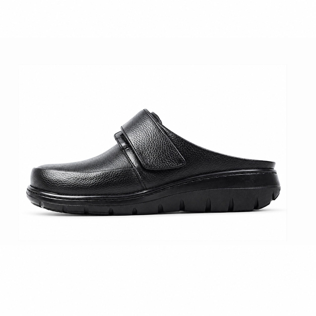 Sabot pour femme s010-1 noir cuir .......... sabots femme Maroc