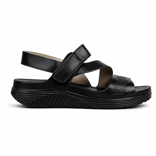 Sandale confort pour femme s011 noir sandale médicale femme confortable Maroc