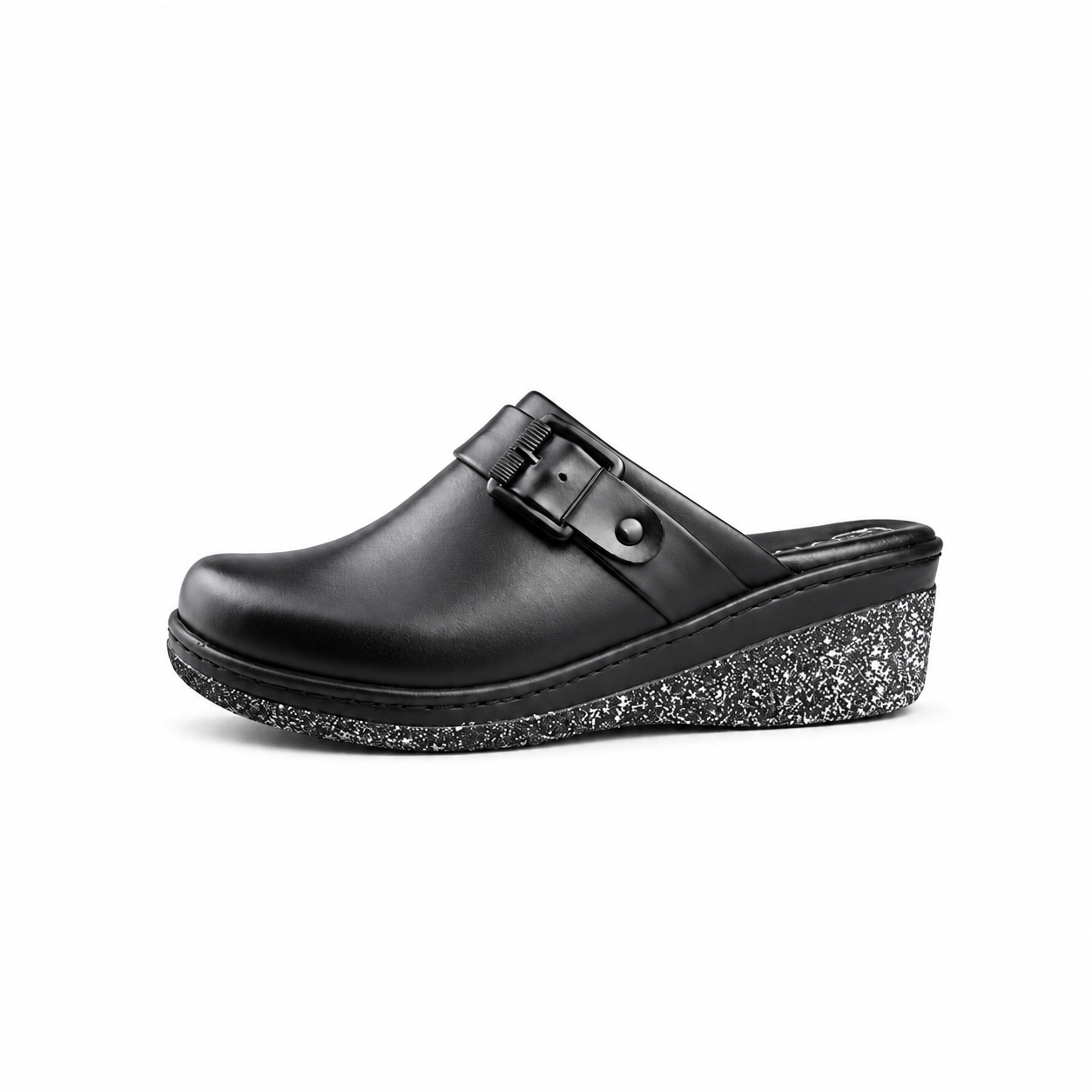 Sabot pour femme compense 080 noir  .....    sabots femme Maroc