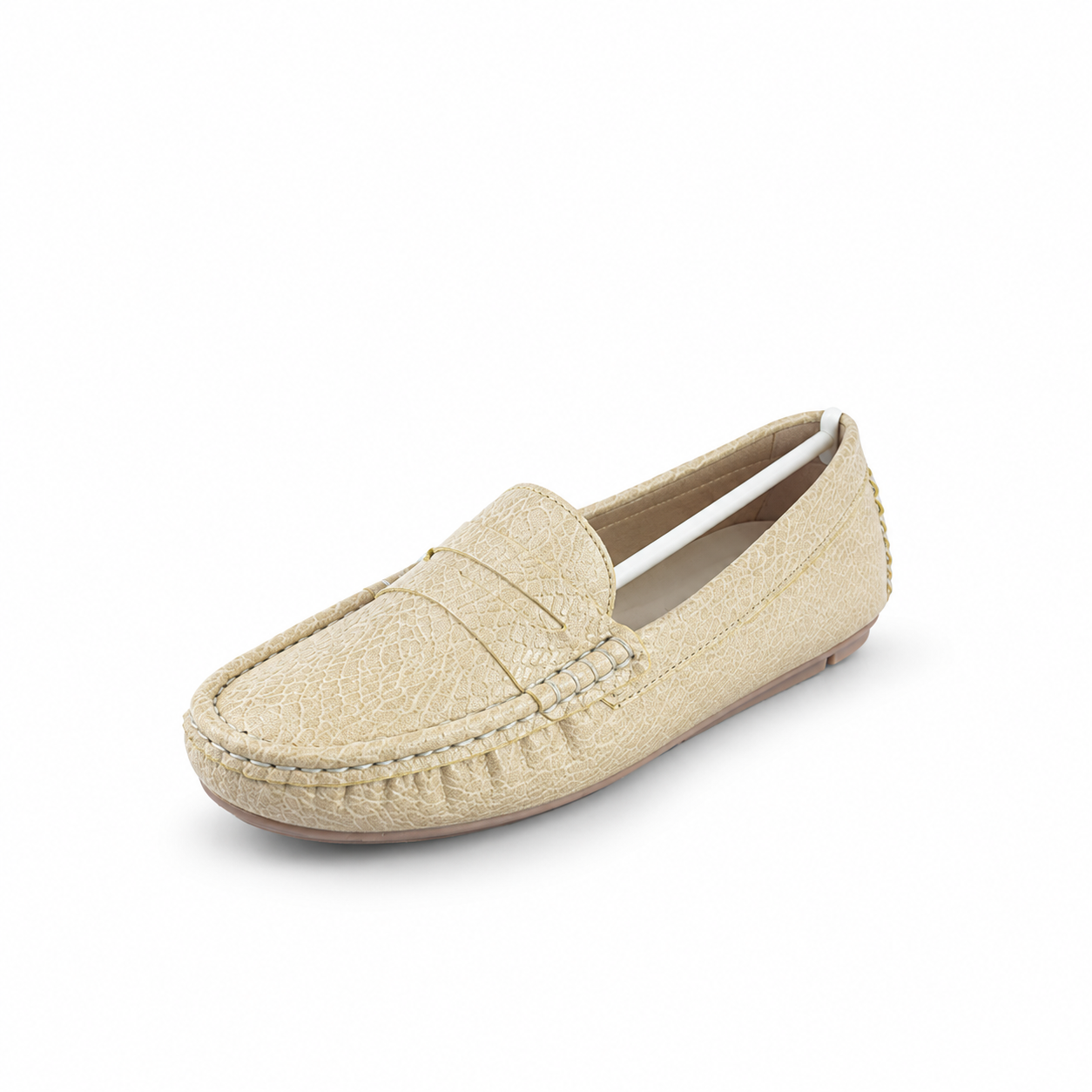 Mocassin pour femme M2023-1 beige  ...........  Mocassins femme Maroc