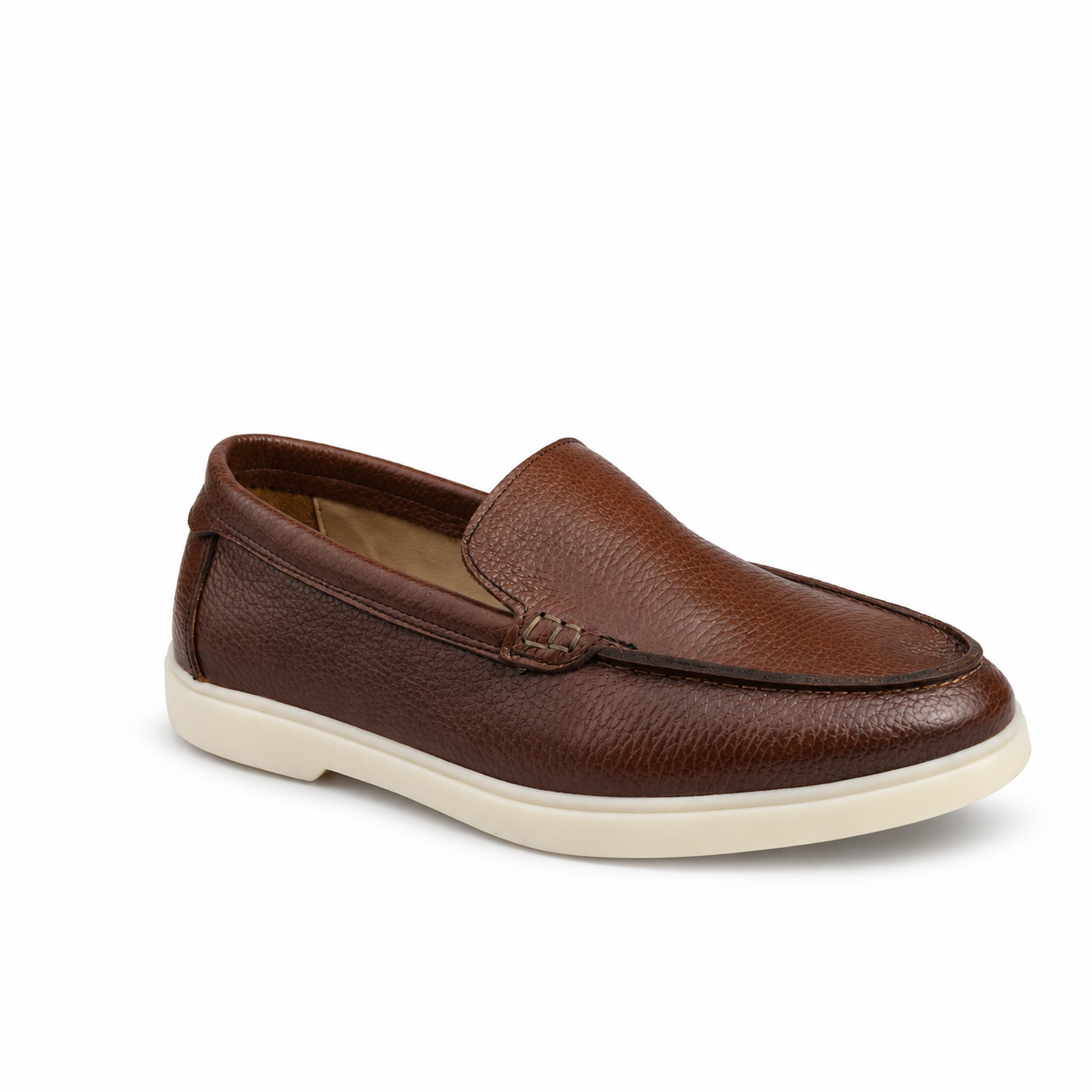 Mocassin pour homme 112 marron cuir  Mocassin homme Maroc