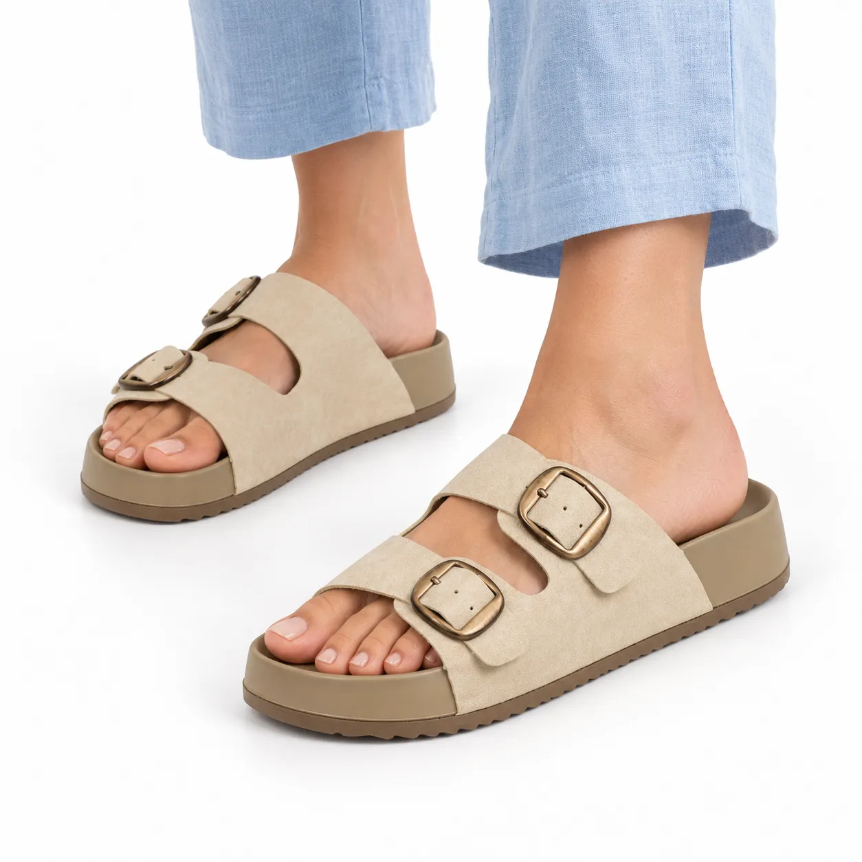 Sandale Compense pour femme 1005 beige