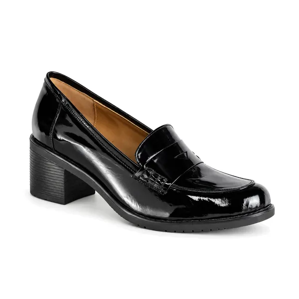 Chaussure pour femme CF013 cuir noir verni