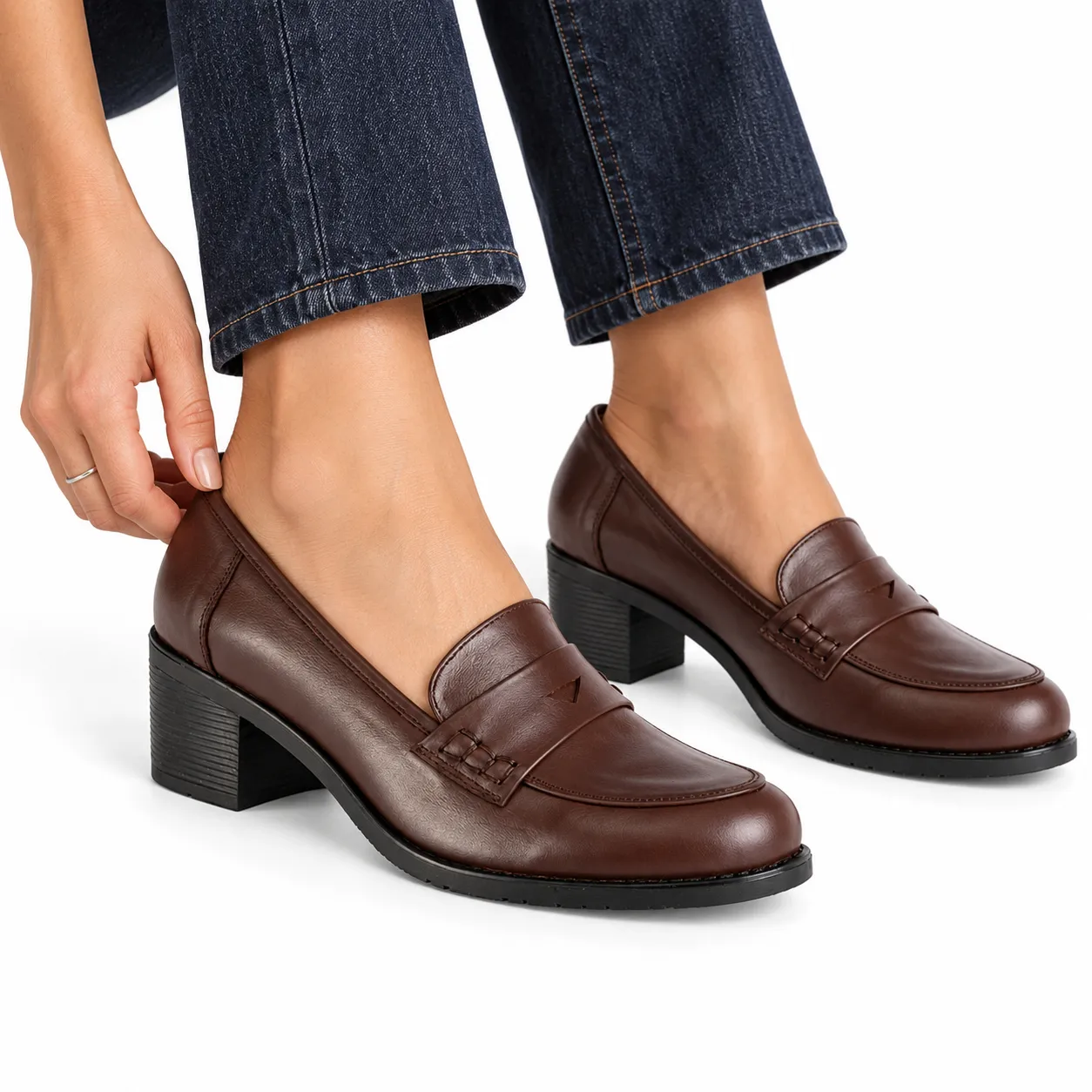 Chaussure pour femme CF013 cuir marron