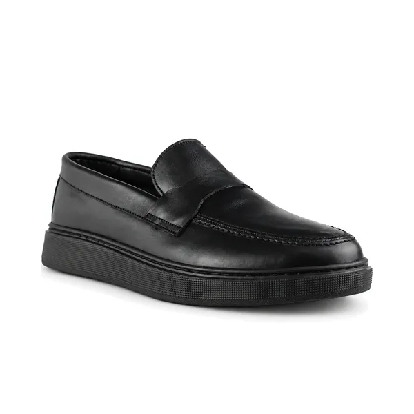 Moccasin pour homme 088 noir cuir 